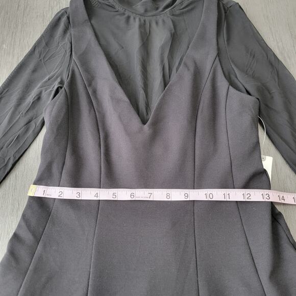 NWT‎ Anthropologie Maeve Layered Sheer Mini Dress in Black Size XS - Picture 11 of 12